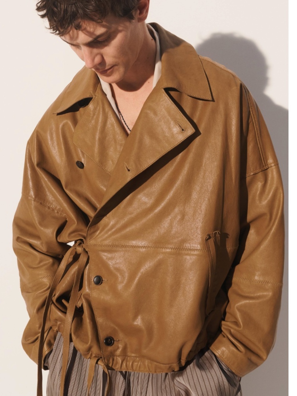 Zara RELAXED FIT NAPA LEATHER JACKET